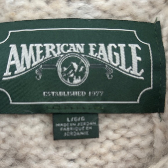 American Eagle Outfitters Beige Cable Knit Turtleneck Sweater - Picture 2 of 3